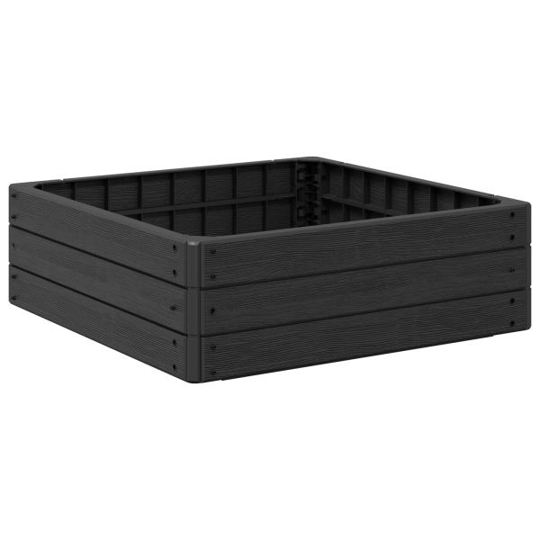 Повдигнато легло Черно 75,5 x 75,5 x 25 см ПП