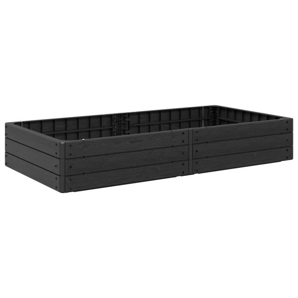 Повдигнато легло Черно 151 x 75,5 x 25 см ПП
