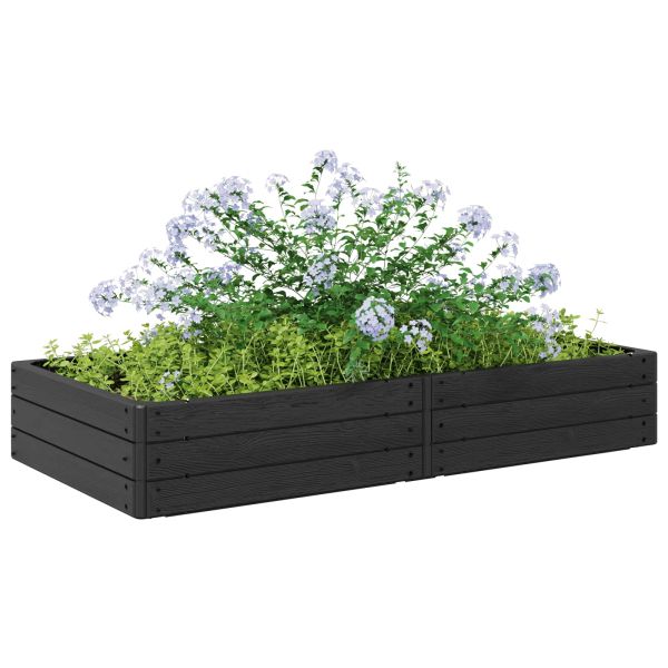 Повдигнато легло Черно 151 x 75,5 x 25 см ПП