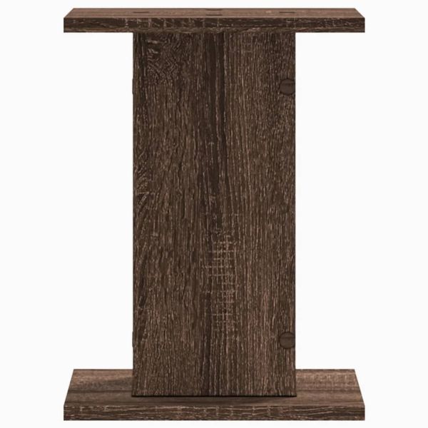 Стойки за растения 2 бр кафяв дъб 30x30x40 см инженерно дърво