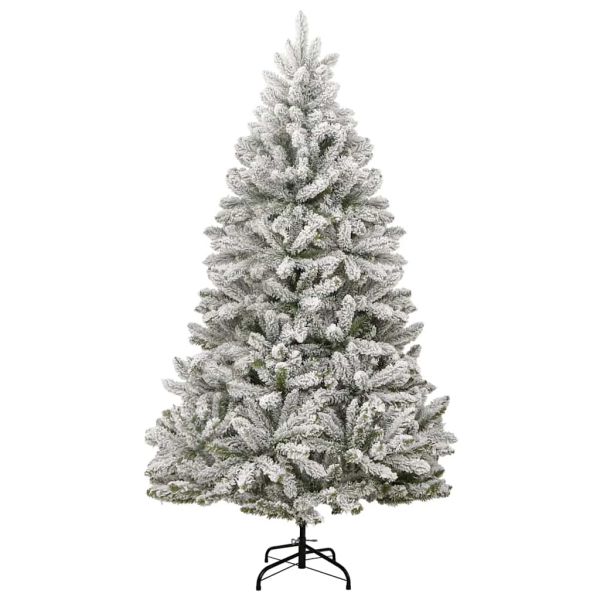 Изкуствена коледна елха с шарнири, 300 LED и топки, 240 см
