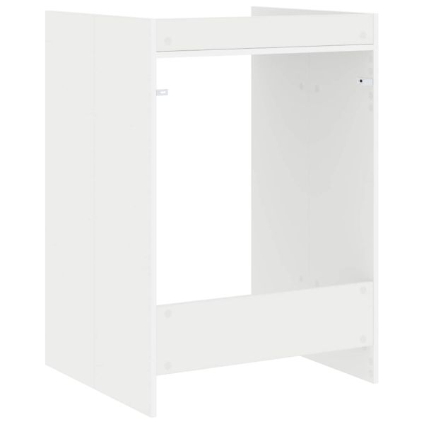 Шкаф за пералня Бяло 67,5 x 62 x 97 см Инженерна дървесина