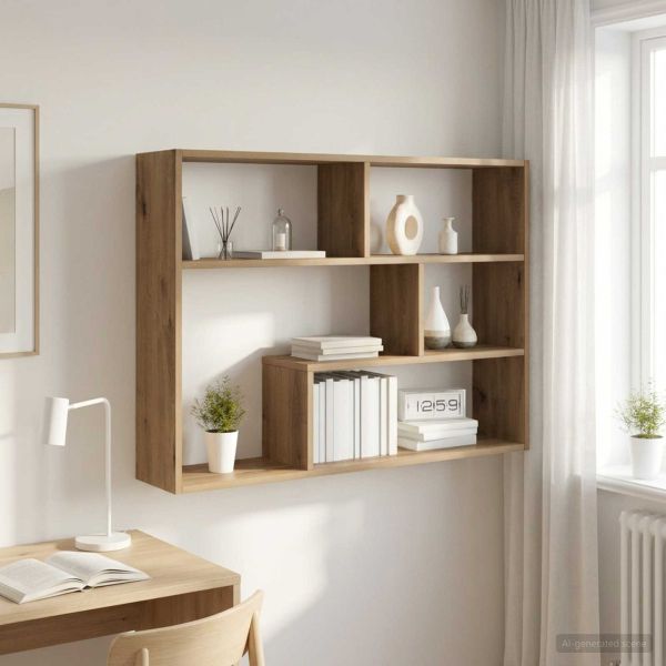 Стенен рафт Монтиране на стена Дъб артизан 95 x 20 x 69,5 см