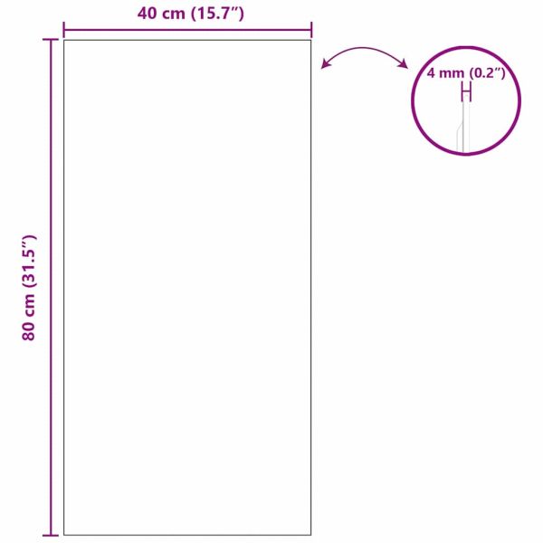 Стенни огледала Правоъгълна 40 x 80 cm закалено стъкло