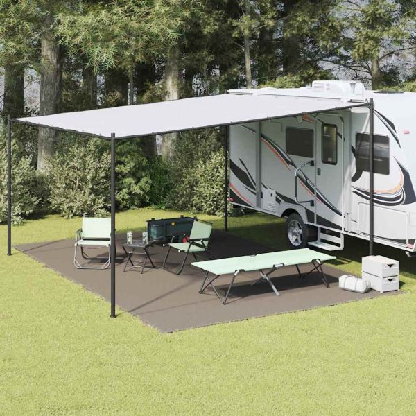 Килим за палатка Светлосиво 600 x 250 cm Полиетилен