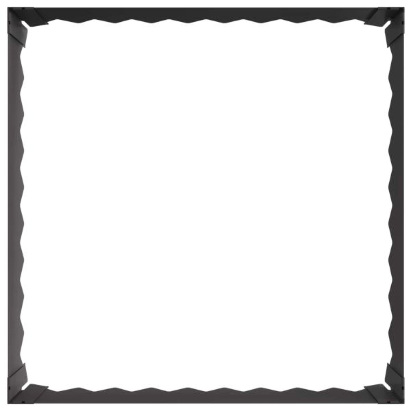 Ограда за трева 4 pcs 60 x 60 x 20 см Стомана Черно
