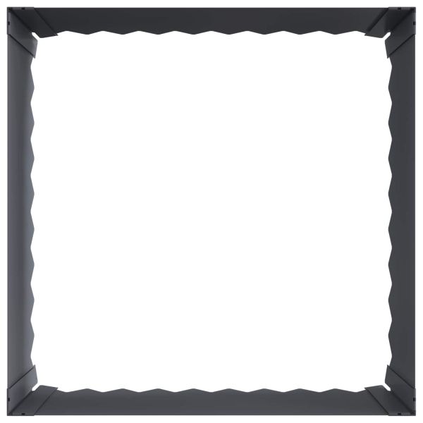 Ограда за трева 4 pcs 60 x 60 x 35 cm Стомана Антрацит