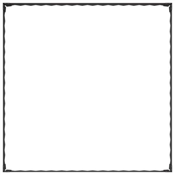Ограда за трева 4 pcs 100 x 100 x 20 cm Стомана Черно