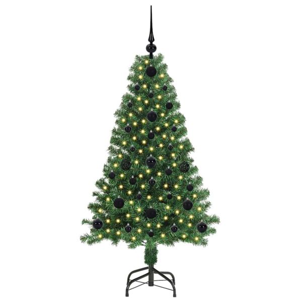 С изкуствено коледно дърво с 150 LED светодиода Зелен 120 cm
