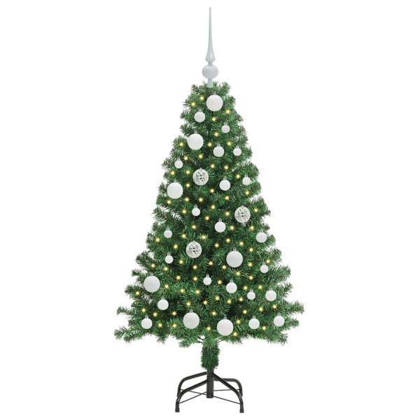 С изкуствено коледно дърво с 150 LED светодиода Зелен 120 cm