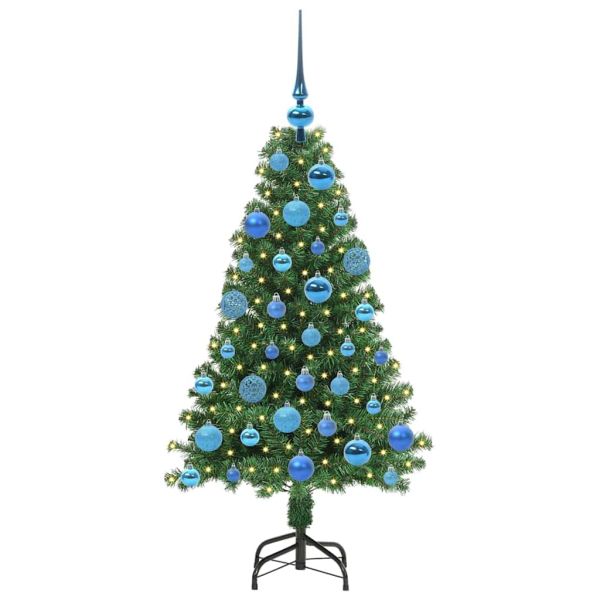 С изкуствено коледно дърво с 150 LED светодиода Зелен 120 cm
