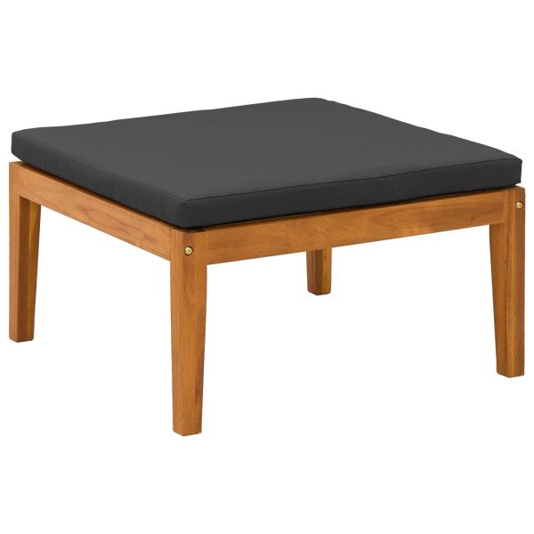 5 бр. Градински комплект за сядане с възглавници Натурално