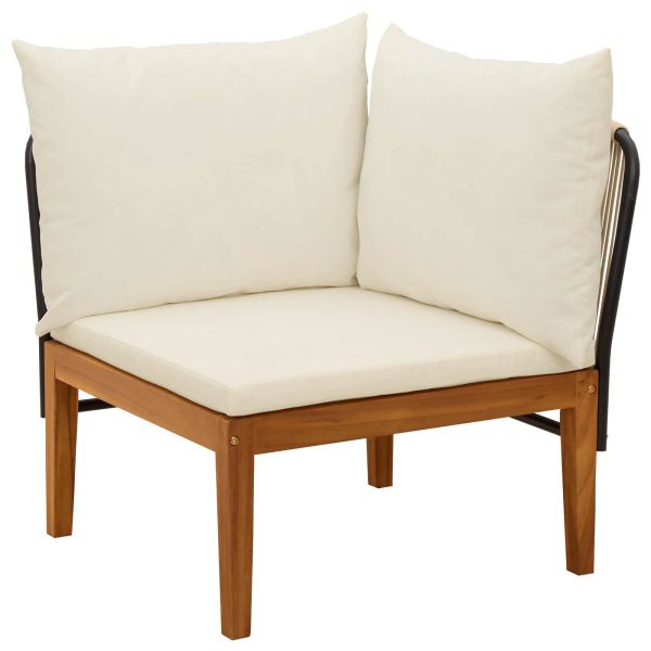 9 бр. Солидно акациево дърво и въже Натурално