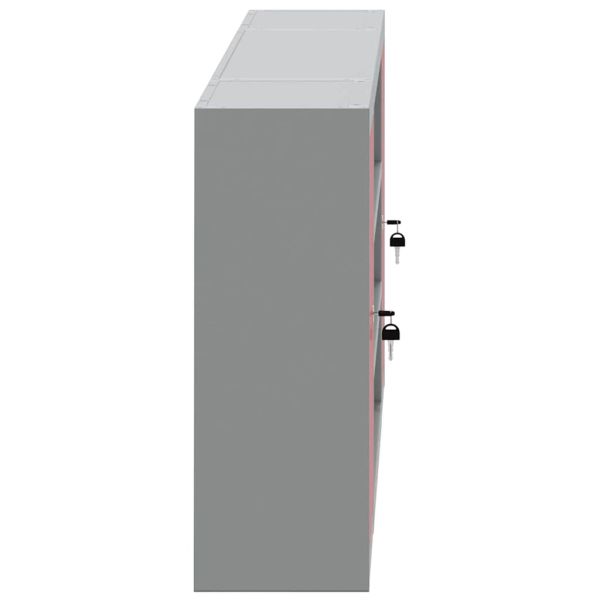 Шкаф за инструменти с рафт Червен и сив 150 x 20 x 55 см