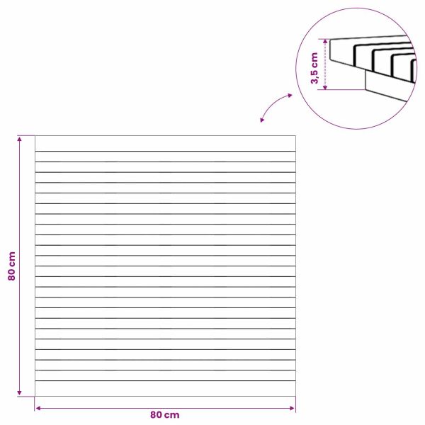 Топ за маса 80 x 80 x 3,5 см Квадратна Солидно тиково дърво