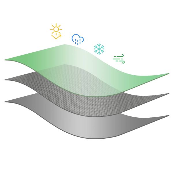 Платно с детайли Зелено 2 x 3 м 260 гсм ПЕ