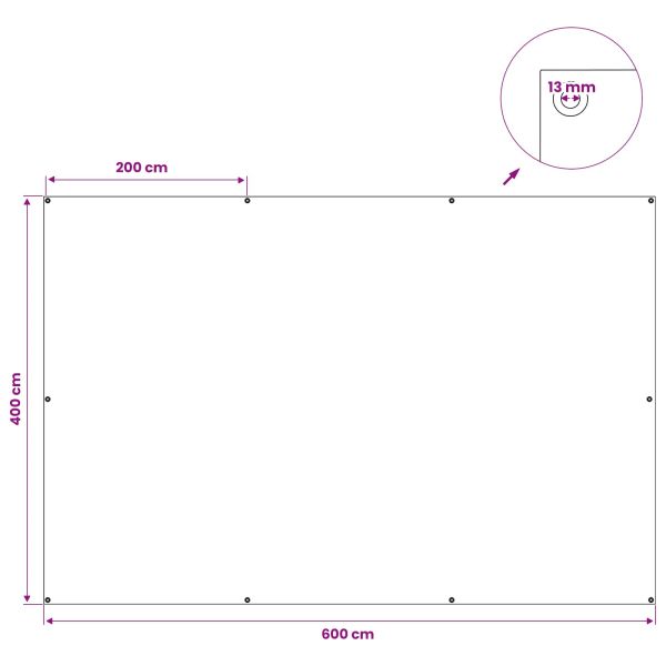 Платно с детайли Синьо 4 x 6 м 90 г / м² ПЕ