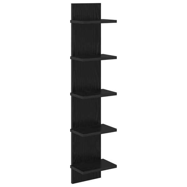 Стенен рафт Черен дъб 22 x 15 x 100 см Инженерна дървесина