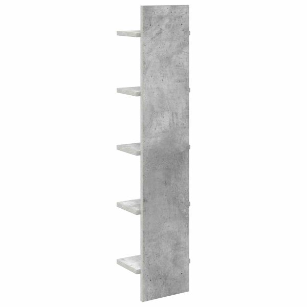 Стенен рафт Бетонно сиво 22 x 15 x 100 см Инженерна дървесина