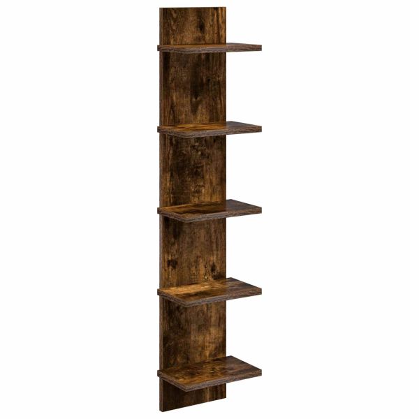 Стенен рафт Опушен дъб 22 x 15 x 100 см Инженерна дървесина