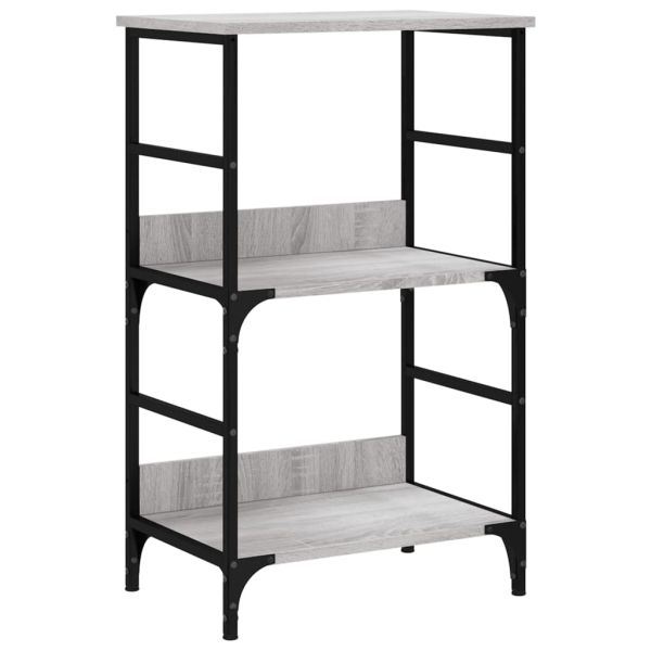 Етажерка за книги сив сонома 50x33x82 см инженерно дърво