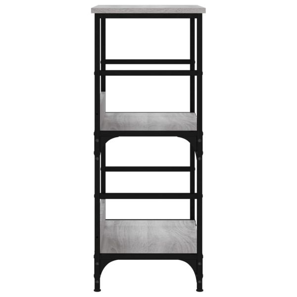 Етажерка за книги сив сонома 50x33x82 см инженерно дърво