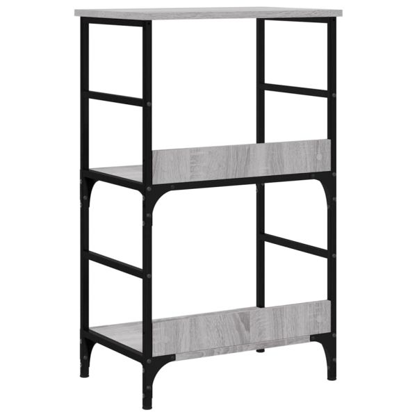 Етажерка за книги сив сонома 50x33x82 см инженерно дърво