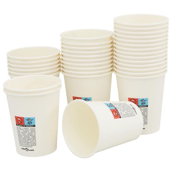 хартиени чаши за кафе 1000 бр. 8oz 200ml White
