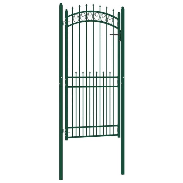 Оградна порта EMMEN с шипове, стомана, 104x147 см, зелена
