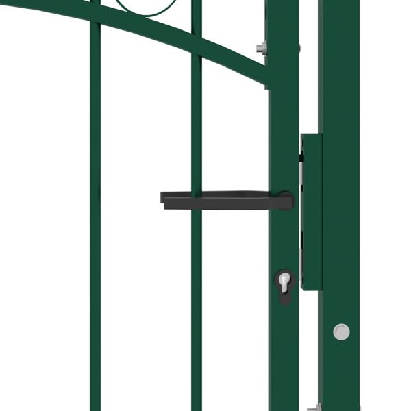 Оградна порта EMMEN с шипове, стомана, 104x134,5 см, зелена