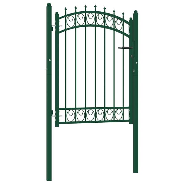 Оградна порта EMMEN с шипове, стомана, 103x109,5 см, зелена