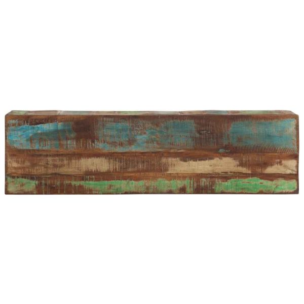 Конзолна маса, 110x30x75 cм, регенерирано дърво масив и желязо