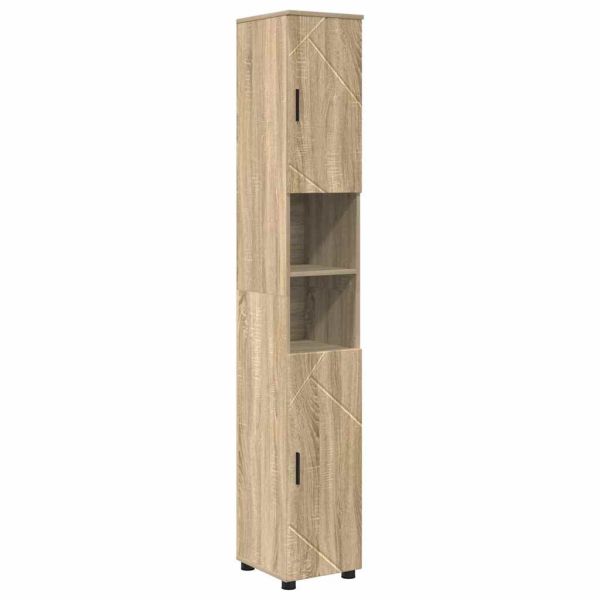 Комплект мебели за баня 5 бр. Сонома дъб 61 x 35 x 64 см
