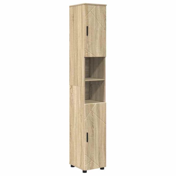 Комплект мебели за баня 5 бр. Сонома дъб 61 x 35 x 64 см