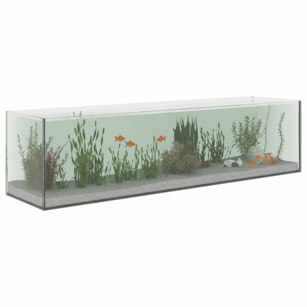 Аквариум със съхранение Прозрачен 80 x 20 x 20 см Стъкло