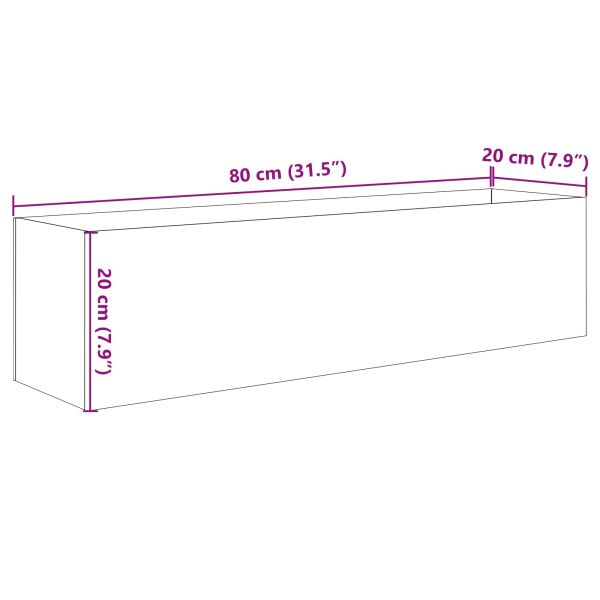 Аквариум със съхранение Прозрачен 80 x 20 x 20 см Стъкло