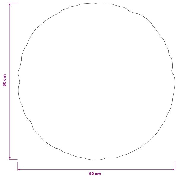 Калъфка за възглавница 2 бр. HEERLEN Кафяво Ø 60 cm Тъкан Шенил