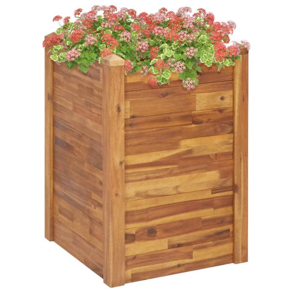 Градинска повдигната леха, 60x60x84 см, акациево дърво масив