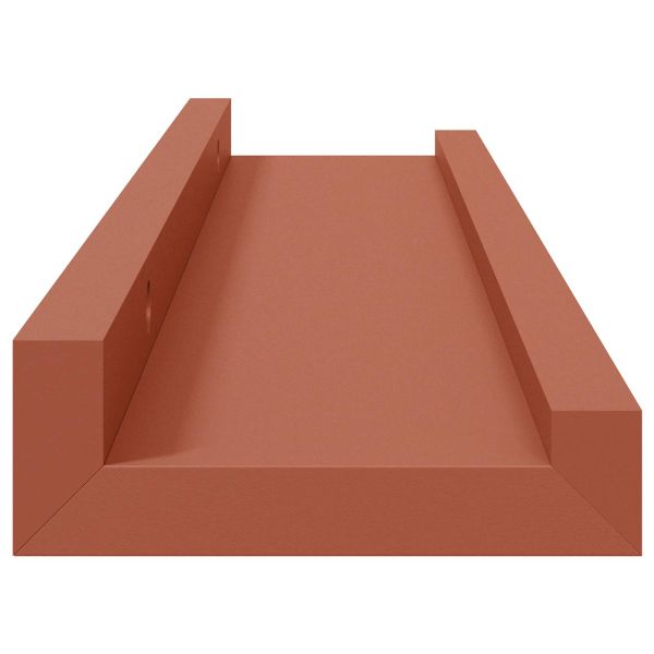 Стенен рафт Монтиране на стена 2 бр. Червено 40 x 9 x 3 cm