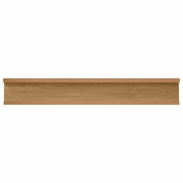 Стенен рафт Монтиране на стена 2 бр. Кафяво 60 x 9 x 3 cm