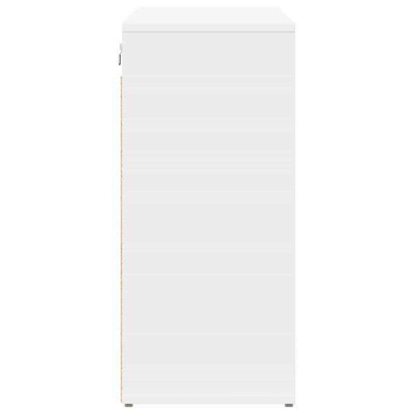 Шкаф за обувки 103 x 30 x 67 см Инженерна дървесина Бяло