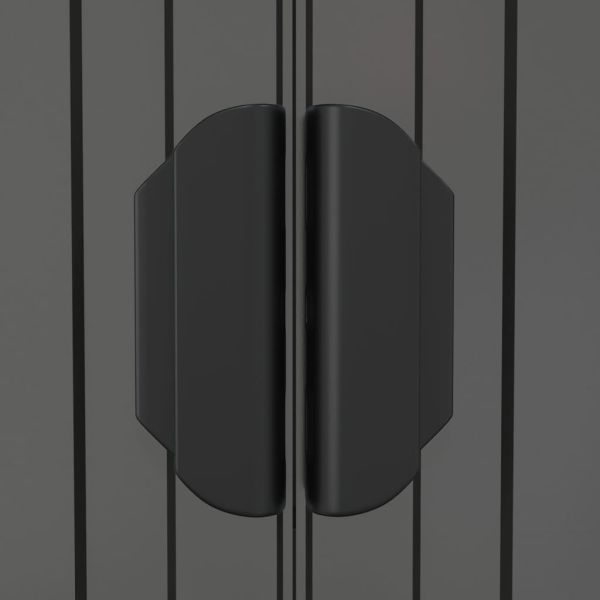 Градинска барака светлосива 192x357x223 см поцинкована стомана