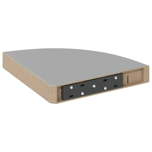 Окачени ъглови рафтове, 2 бр, сиви, 25x25x3,8 см, МДФ