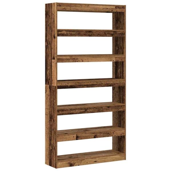 Шкаф за книги 6 нива 100 x 30 x 198 см Инженерна дървесина