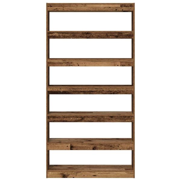 Шкаф за книги 6 нива 100 x 30 x 198 см Инженерна дървесина