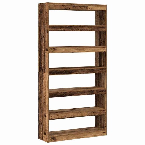 Шкаф за книги 6 нива 100 x 30 x 198 см Инженерна дървесина
