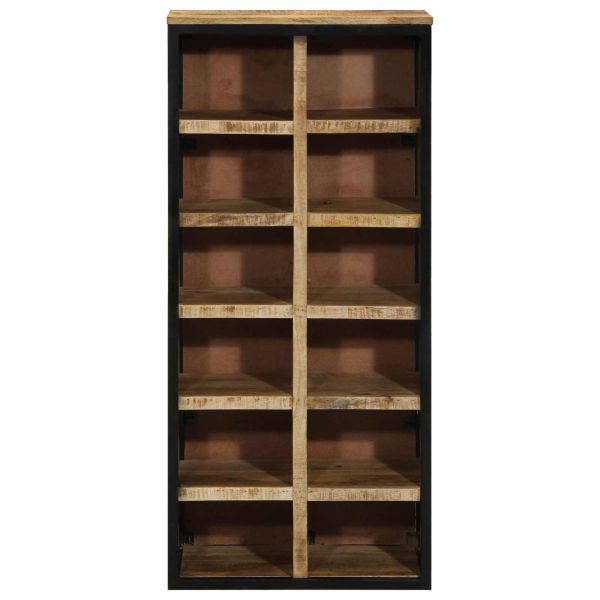 Шкаф за обувки 50 x 30 x 110 см Солидно мангово дърво Кафяво