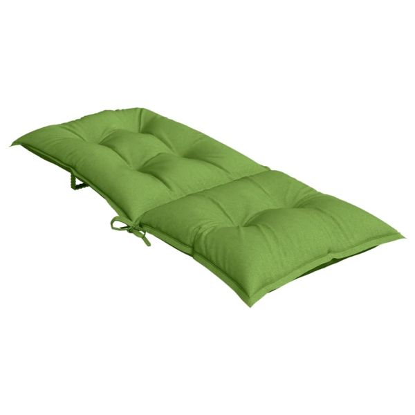 Highback Chair Cushions 2 pcs Melange Green 120x50x7 cm Fabric - Untranslated