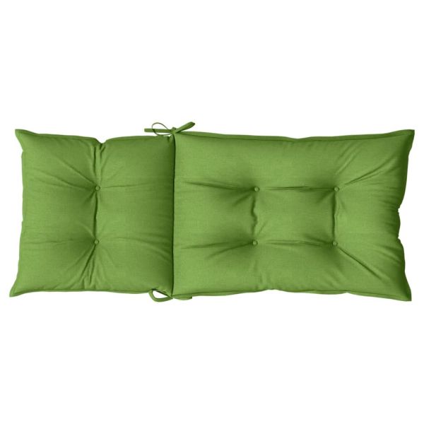Highback Chair Cushions 2 pcs Melange Green 120x50x7 cm Fabric - Untranslated