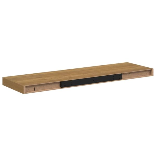 Стенен рафт Монтиране на стена Кафяво 90 x 23,5 x 3,8 cm